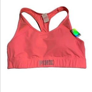 VS PINK Neon Ultimate Racer Back Sports Bra Sz Lg
